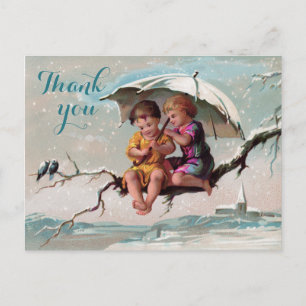 Cartão Postal Treetop Crianças Obrigado Cartão-Postal