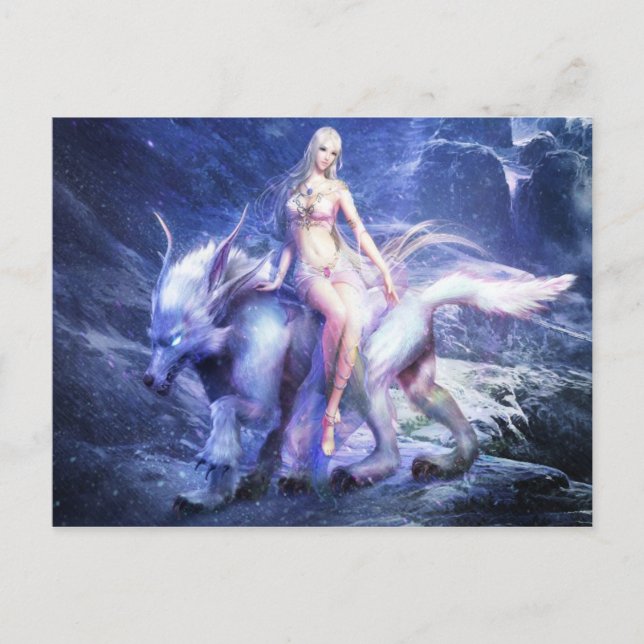 Cartão Postal Treinador de besta no mundo abandonado (Frente)