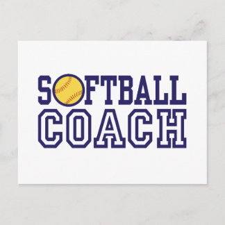 Cartão Postal Treinador de Softball
