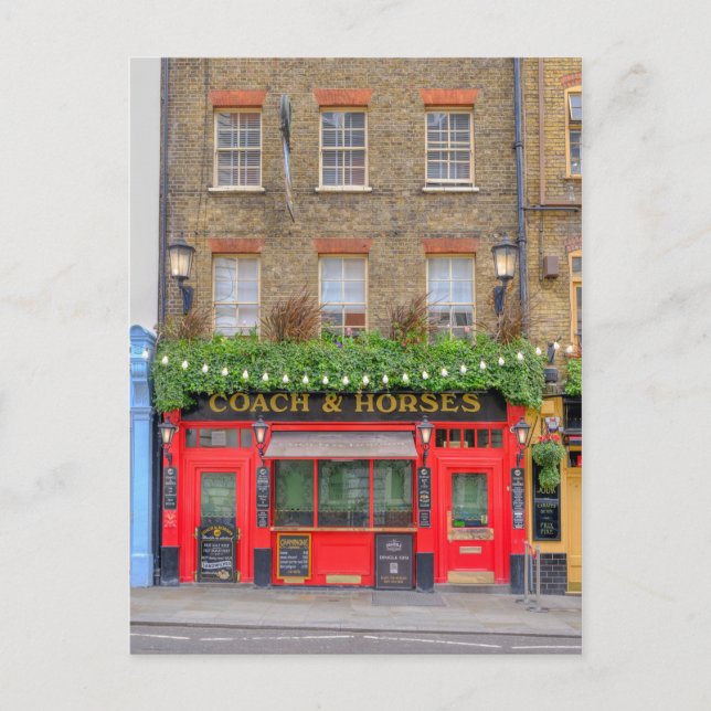 Cartão Postal Treinador e Cavalos, Jardim do Covent, Londres, Re (Frente)