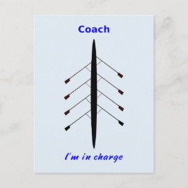 Cartão Postal Treinador Remador que estou no comando