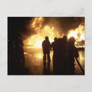 Cartão Postal Treinamento de incêndio