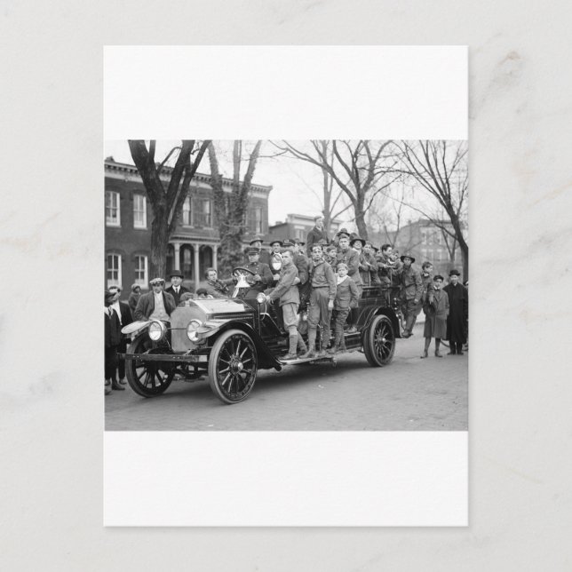 Cartão Postal Treinamento de Incêndio dos Escoteiros, década de  (Frente)