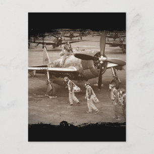 Cartão Postal Treinamento de pilotos de combate em raio P-47