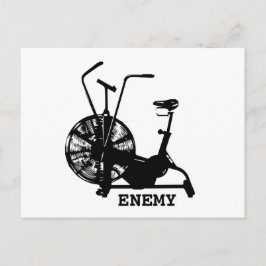 Cartão Postal Treinamento Engraçado Preto e Humor do Gym