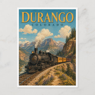 Cartão Postal Trem a Vapor Durango Colorado GeoSaga