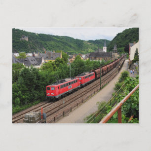 Cartão Postal Trem de carga em St. Goar