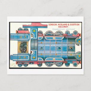 Cartão Postal Trem de Papel Vintage--Inglaterra