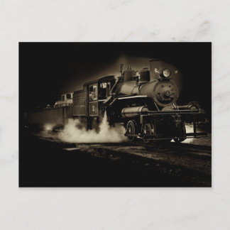 Cartão Postal Trem de vapor antigo ao longo da costa de Oregon -