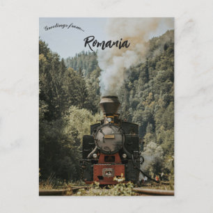 Cartão Postal Trem em Maramureș Romênia