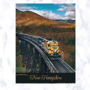 Cartão Postal Trem em New Hampshire