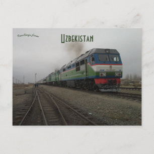 Cartão Postal Trem em Nukus Uzbequistão