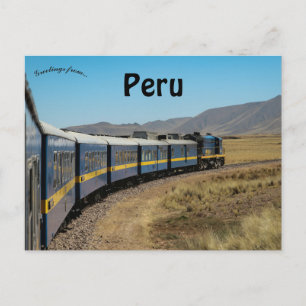 Cartão Postal Trem no Peru
