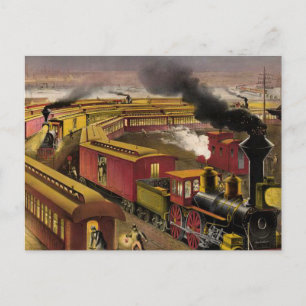 Cartão Postal Trem noturno da TEE