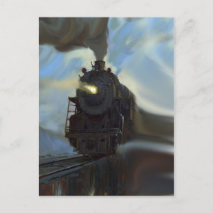 Cartão Postal Trem refletido