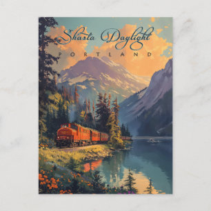 Cartão Postal Trem Vintage Shasta Daylight