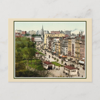 Cartão Postal Tremont Street Boston, antiga imagem a cores resta