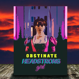 Cartão Postal Trendy Cyberpunk Obstinate Headstrong Girl