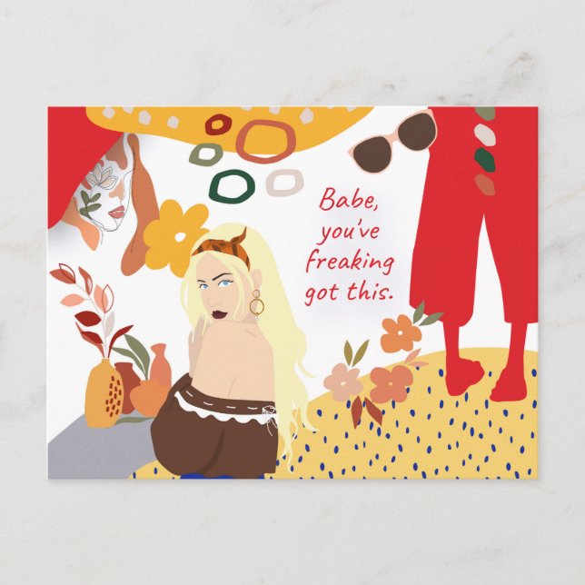 Cartão Postal Trendy Encorajando Citação Que Você Tem Essa Menin (Frente)