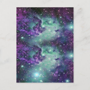 Cartão Postal Trendy Legal Sparkly New Nebula Design