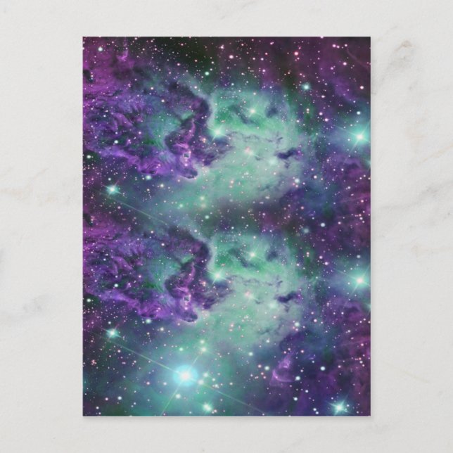 Cartão Postal Trendy Legal Sparkly New Nebula Design (Frente)