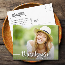 Cartão Postal Trendy Photo Graduation Obrigado