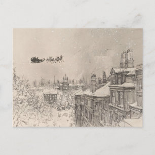 Cartão Postal Trenó de Natal Vintage – Natal Aconchegante