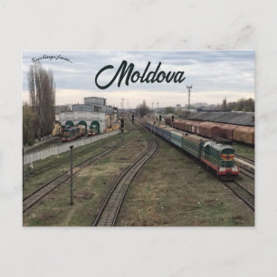 Cartão Postal Trens em Chisinau Moldávia
