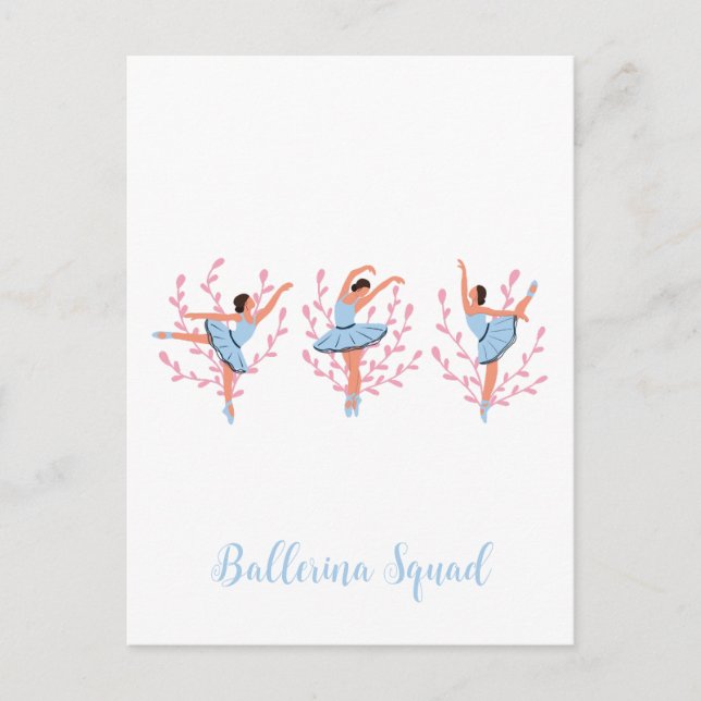 Cartão Postal Três Bailarinas Fofas  (Frente)