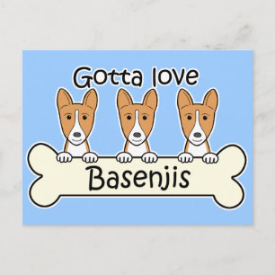 Cartão Postal Três Basenjis
