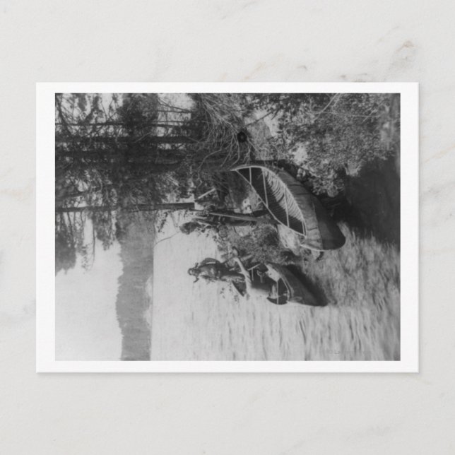 Cartão Postal Três Caçadores com Canoas na Fotografia da Costa (Frente)