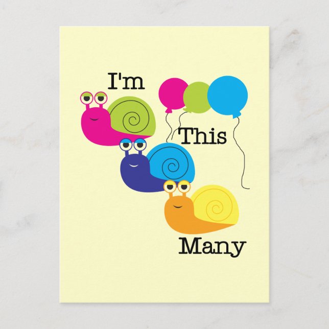 Cartão Postal Três Caracóis Eu sou Tantos Camisetas e presentes (Frente)