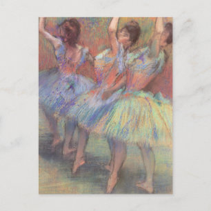 Cartão Postal Três Dançarinas de Edgar Degas, Arte de Balé Antig