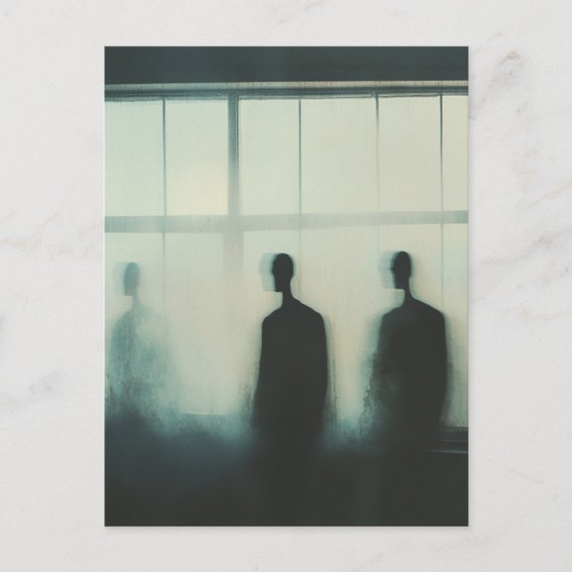 Cartão Postal Três Fantasmas na Janela (Frente)