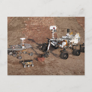 Cartão Postal Três Gerações de Rovers de Marte.