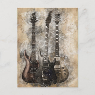 Cartão Postal Três Guitarras