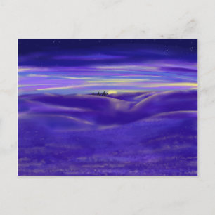 Cartão Postal Três homens sábios aquarela moderna