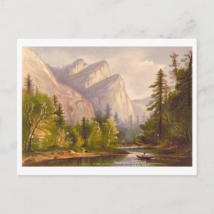 Cartão Postal Três irmãos Yosemite Vintage Pcolek Lithógrafo