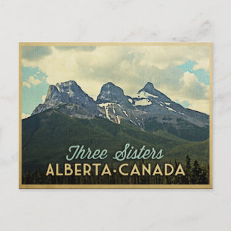 Cartão Postal Três Irmãs Alberta Canadá