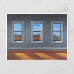 Cartão Postal Três Janelas com Transmissão em Fluxo Leve