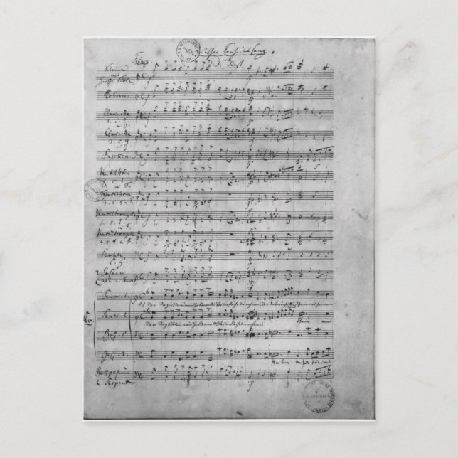 Cartão Postal Três Lieder (Frente)