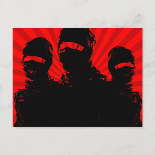 Cartão Postal tres ninjas.