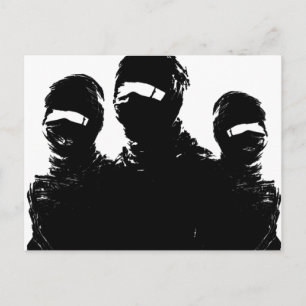 Cartão Postal tres ninjas.