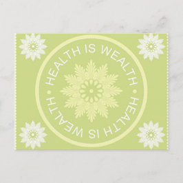 Cartão Postal Três Palavras Citam ~A Saúde É Riqueza~