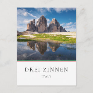 Cartão Postal Três Picos de Lavaredo/Drei Zinnen montanha Dolomi
