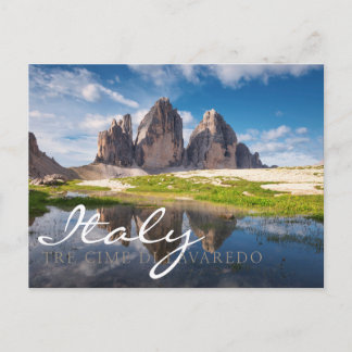 Cartão Postal Três Pontas de Lavaredo/Drei Zinnen montanha Dolom