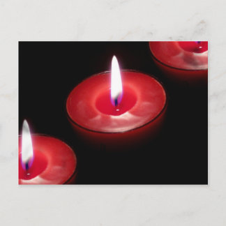 Cartão Postal Três Velas Vermelhas