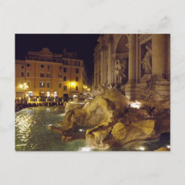 Cartão Postal Trevi Fountain Roma à noite