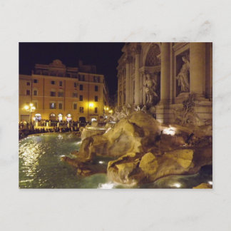 Cartão Postal Trevi Fountain Roma à noite