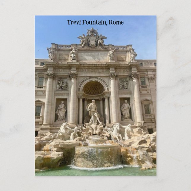 Cartão Postal Trevi Fountain, Roma, Itália Design (Frente)
